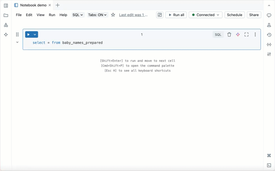 Databricks ノートブックのデモ