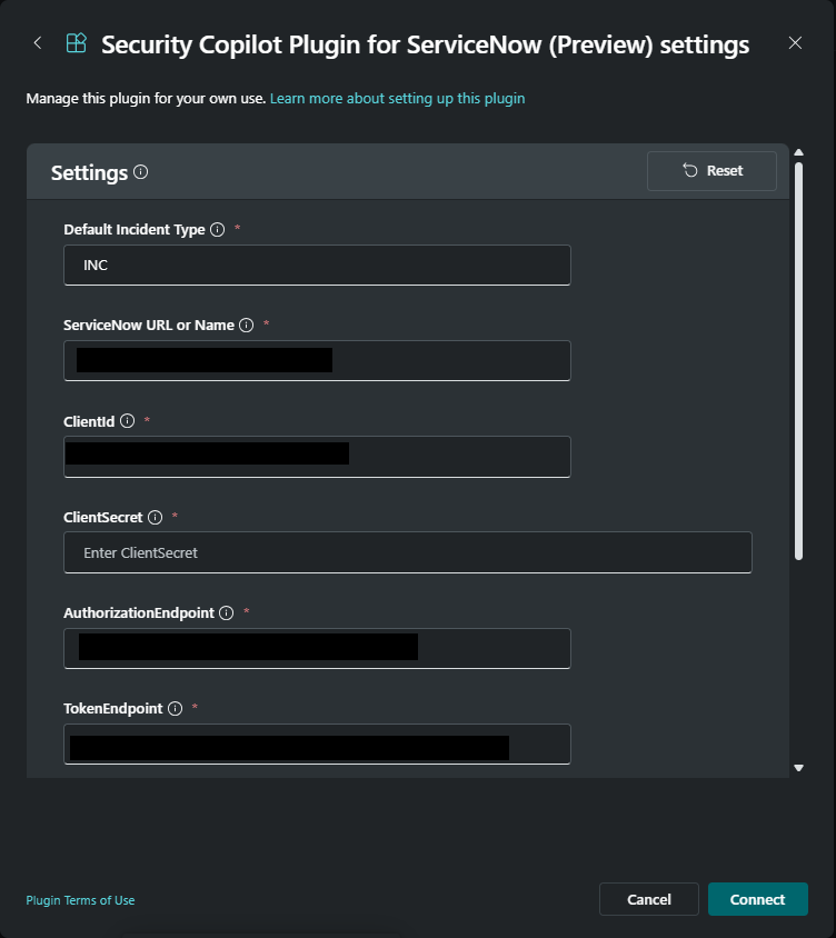 ServiceNowの設定の画像 パート 1