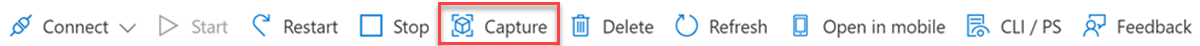 Azure portal の UI を使用してイメージをキャプチャする