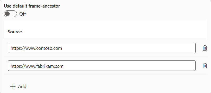 Angi egendefinerte CSP-direktiver.