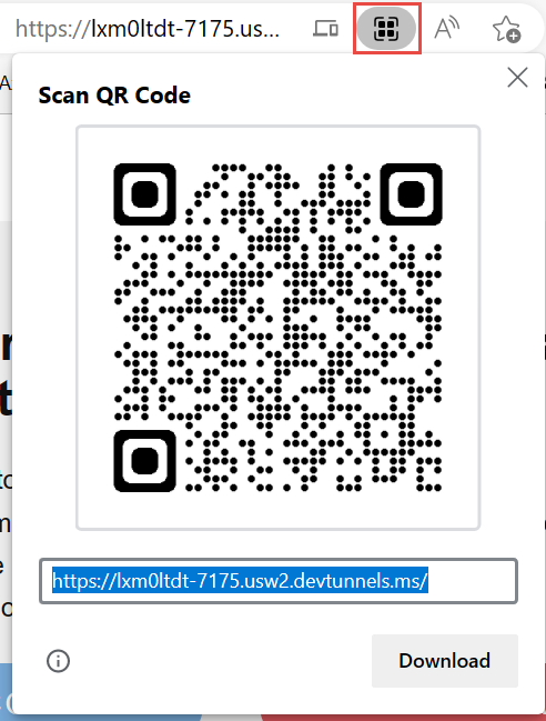 Código QR com botão destacado para criá-lo.