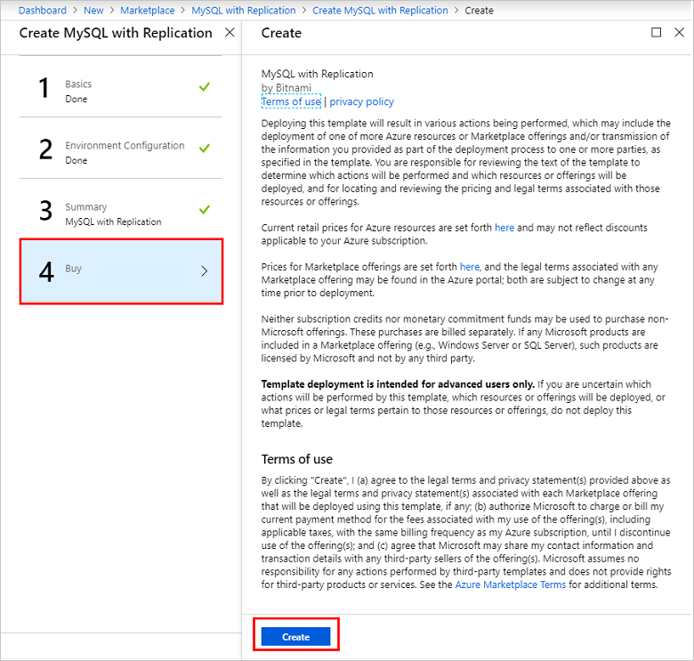 Página de Compra -- Criar MySQL com Replicação