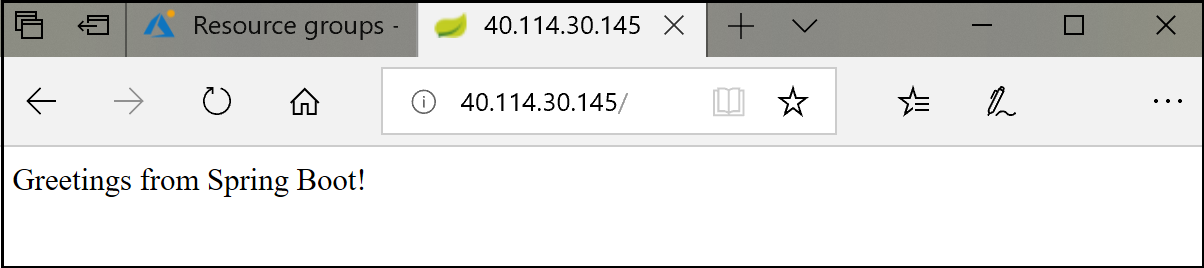 Aplicativo Java em execução em um conjunto de escalonamento no Azure.