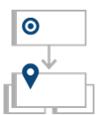 Captura de tela que mostra um diagrama conceitual do tipo de link Duplicado De.