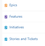 Captura de tela das mudanças realizadas nos níveis de backlog.