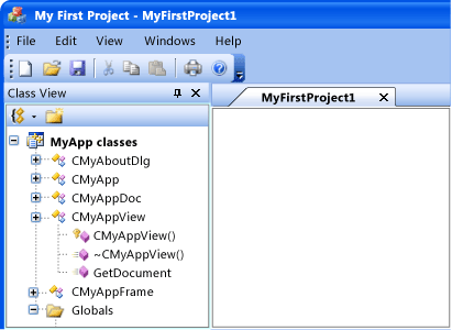 MyApp renderizado por CMFCVisualManagerOffice2003.