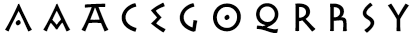 Texto usando glifos alternativos estilísticos opentype