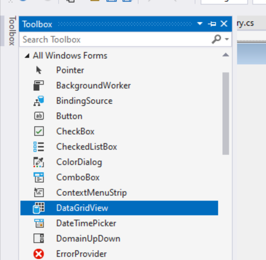 Adicionar DataGridView