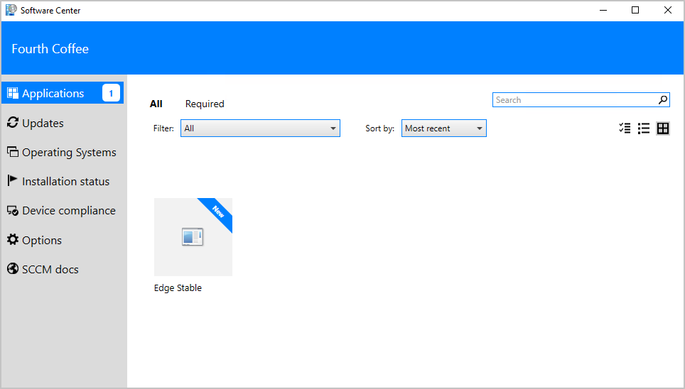 Página Definições do Microsoft Edge no assistente de implementação