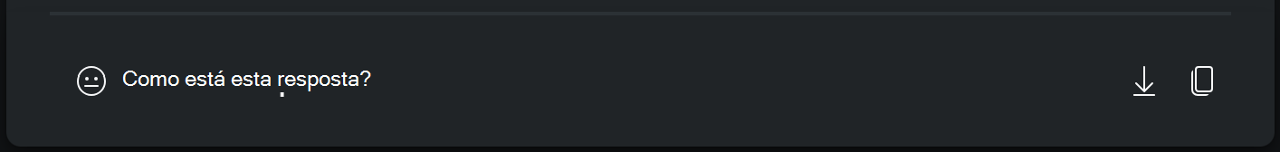 Captura de tela que mostra como enviar comentários sobre os resultados do prompt no Security Copilot.