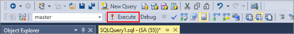 Screenshot of Success. Conecte-se ao servidor do Banco de Dados SQL: SQL Server Management Studio.
