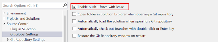 Captura de tela da opção 