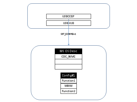 o usbccgp seleciona a configuração nº 1 no dispositivo.