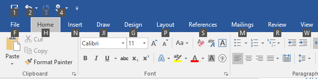 Teclas de acesso principais no Microsoft Word