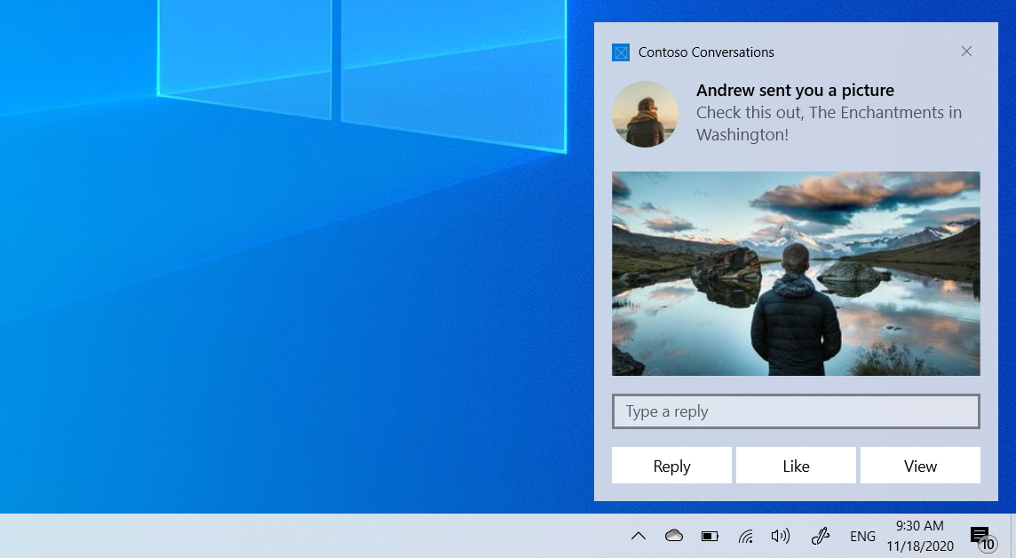 Captura de tela de uma notificação do aplicativo