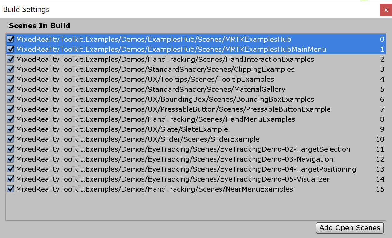 Configurações de build