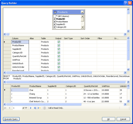 Criar a consulta graficamente, através do Editor de Consultas