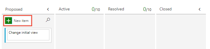 Captura de tela mostrando a adição de um novo requisito no quadro Requisitos.