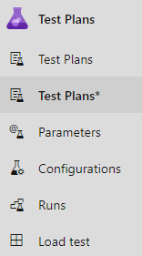 Captura de ecrã mostrando dois planos de teste com nomes idênticos que compartilham um armazenamento de backend.