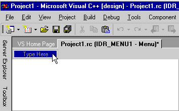 Caixa Novo Item no editor de menus.