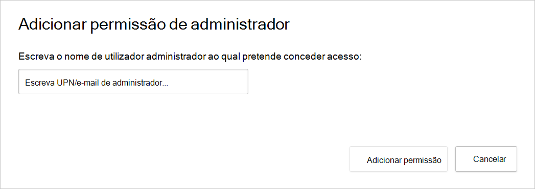 Captura de ecrã do diálogo para conceder permissão aos administradores para ver atividades privadas.