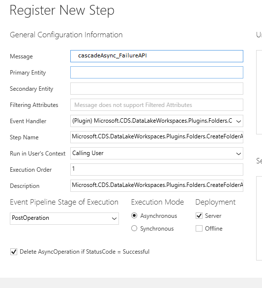 Registrar um plug-in para notificação em cascata