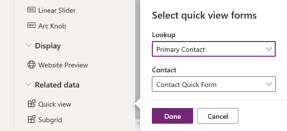 Adicione controle de visualização rápida.