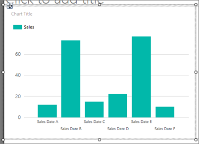 Captura de ecrã de uma coluna Report Builder na vista de design.