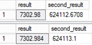 Uma captura de ecrã do SQL Server Management Studio (SSMS) dos CREATE TABLE resultados do AS SELECT.