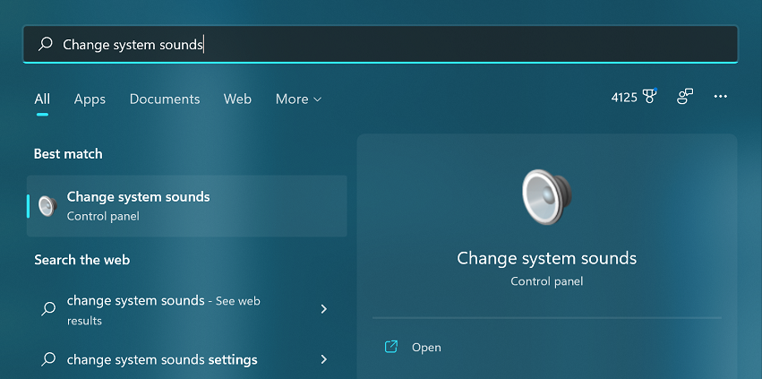 Captura de ecrã da caixa Pesquisar no Windows 11.