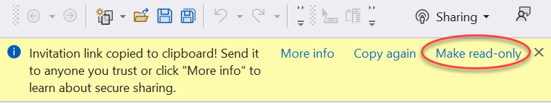 Opção só de leitura do Visual Studio