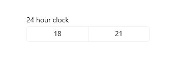 Um seletor de tempo relógio de 24 horas.