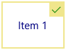 Item de sobreposição selecionado