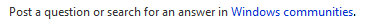 captura de tela do texto do link azul 